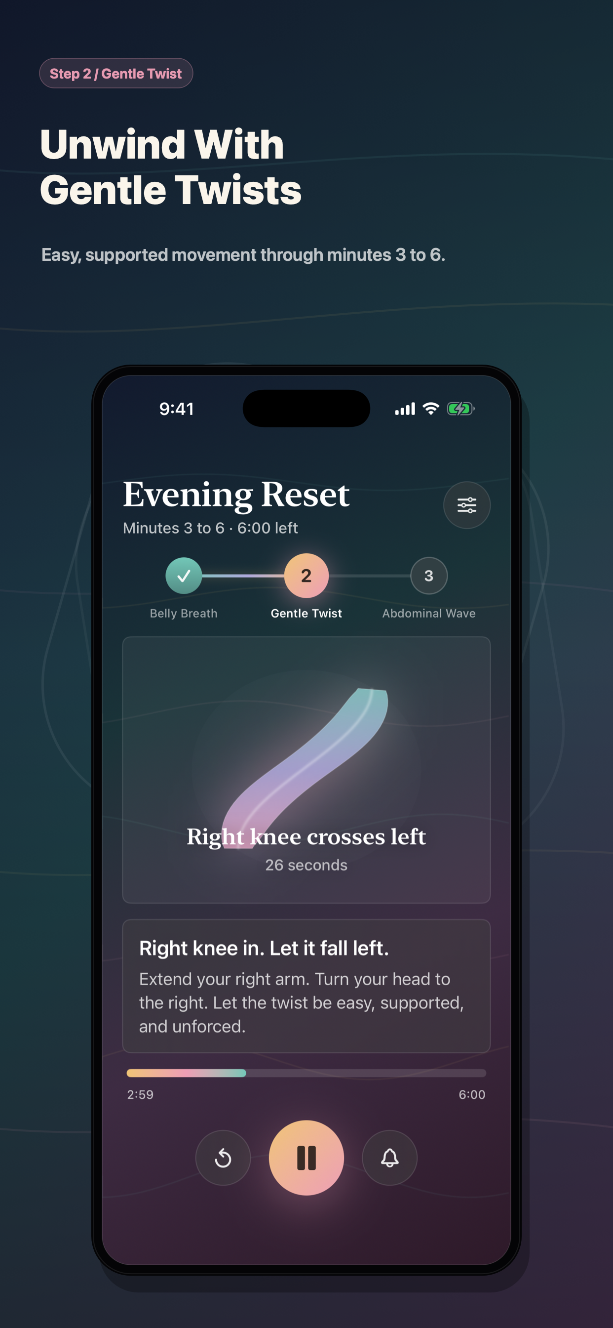 Evening Reset App Store preview screen 3